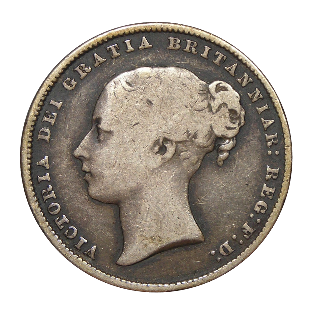 1838-1887 Great Britain Shilling - Queen Victoria (Young Head Portrait)