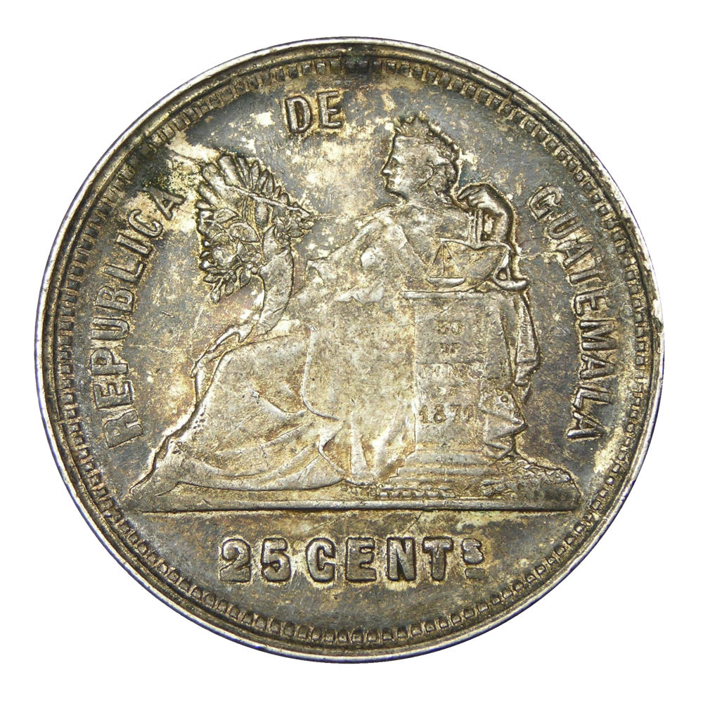 1893 Guatemala 25 Centavos