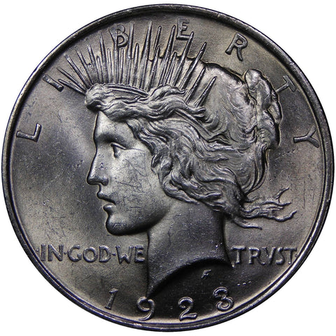1922-1925 U.S. Peace Silver Dollar, Choice Brilliant Uncirculated Condition